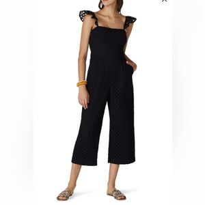 J. Crew Kasana Black Eyelet Jumpsuit